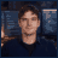 Pixel portrait of Oleh
